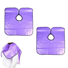 NentMent 2 Pack Waterproof Hair Dye Cape Portable Short Comb-Out Capes Hair Cutting Cape Haircut Apron Styling Cape Makeup Bib for Stylist Artist Hairdressing Hair Coloring Kit Bleach Beauty Salon
