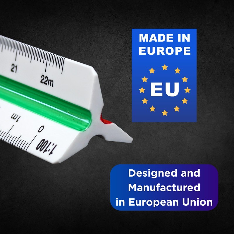Scale Ruler 30 cm – Plastic Triangular Ruler – Scale