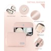 EPEDAL24 Preppy Makeup Bag, Rectangle Double Detachable Cosmetic Organizer, Clear