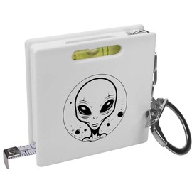 'Alien Portrait' Keyring Tape Measure/Spirit Level Tool (KM00036215)