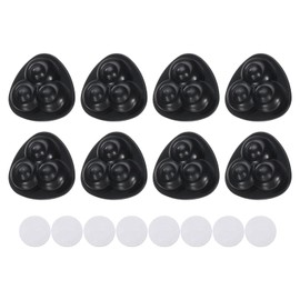 uxcell 8 Pcs Self Adhesive Caster Wheels, 360 Degree Rotation Mini Caster Swivel Rollers Universal Sticky Swivel Wheels for Furniture Storage Bins Trash Can (Black, 3 Nylon Rolling Ball)