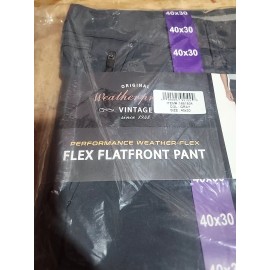 Weatherproof Vintage Men’s Performance Weather- Flat Front Pants Color Grey 40X3