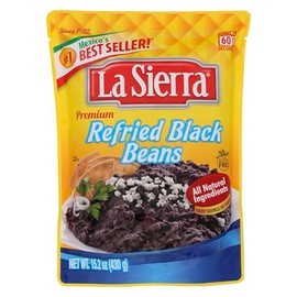 La Sierra Refried Black Beans, Ready-to-Eat, 15.2 Ounce Pouch