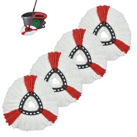 Mop Cloth, Replacement Mop Heads Microfibre Compatible with Vileda 2 in 1 Turbo EasyWring & Clean Spin Mop Floor Cloth 4 Pieces