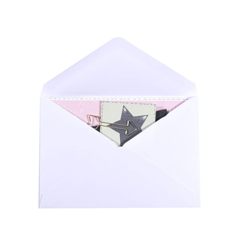 Vaessen Creative Envelopes, Small Rectangular, Set of 5, White, 6.3