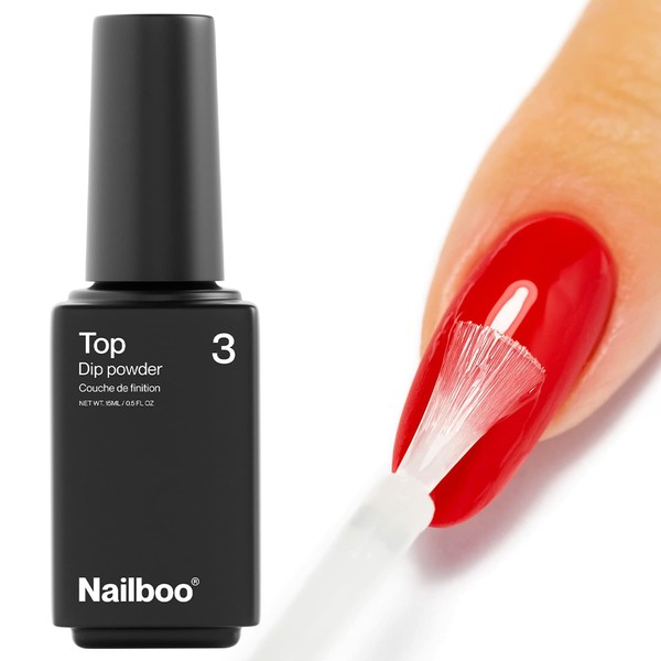 Nailboo Dip Powder Essential Liquid, Top Coat for Nail Dip