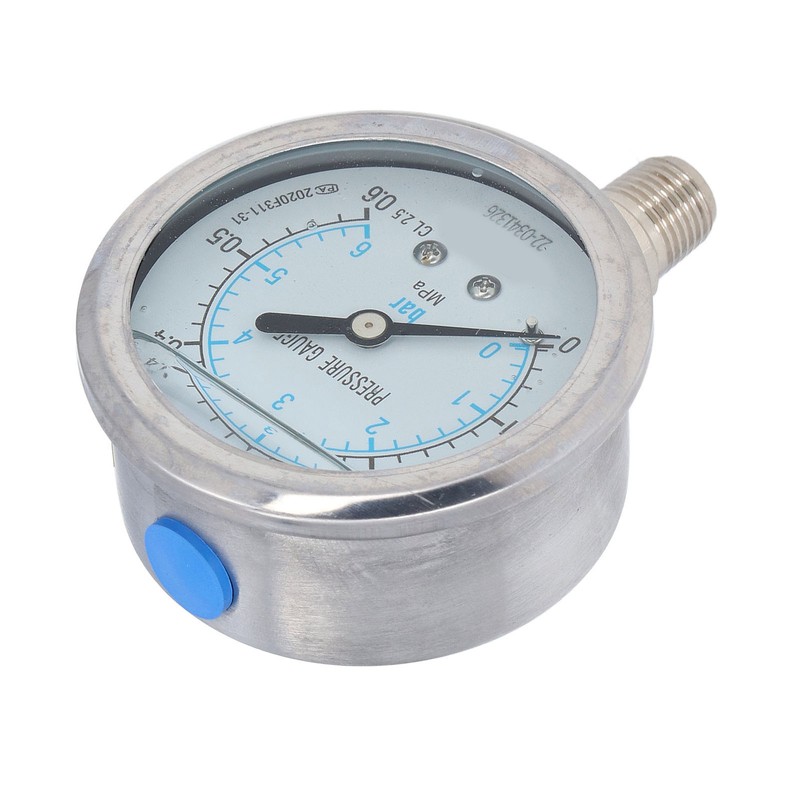 Pressure Gauge 1/4 NPT Accuracy Level 2.5 Transparent Dial Vacuum