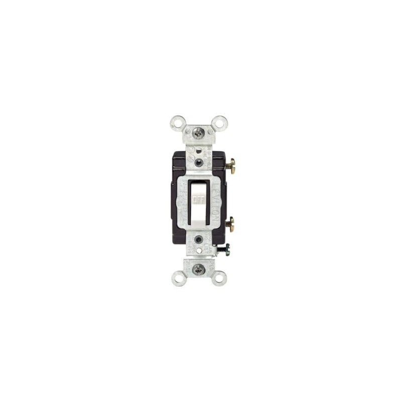 Leviton L02-05501-LHW Switch Tog Lighted 15a White, Pack of 1,
