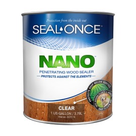 Seal-Once Nano Penetrating Wood Sealer - Premium Waterproof Sealant - 1 Gallon Clear Wood Sealant