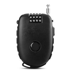 WUSJCOF 1 PCS Kabelschloss, 4-Stellig Zahlenschloss, Drahtseil, Rollerschloss, für Roller, Fahrradschloss Klein, Scooter Lock, Einziehbar, für Gepäck, Motorrad-Helm, Koffer, Fahrrad