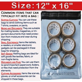 10 Parcel Bags 12 x 16 Postage Bags Mailing Bags - Strong 100% Recyclable Shipping Bags Packaging Bags Self Seal Postal Delivery Post Plastic Package Bags Posting Mail Envelopes