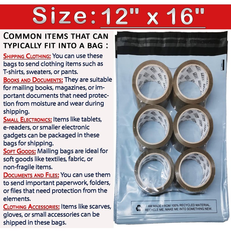 10 Parcel Bags 12 x 16 Postage Bags Mailing Bags