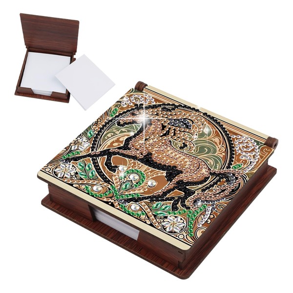 JZHYOAN Diamond Art Note Holder Box, Reusable Diamond Decorative Art