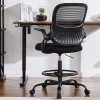 JHK Home Office Standing Desk Computer Chair with Flip-up Armrests