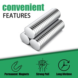 JIUMAG 100Pcs N42 Mini Neodymium Magnets,6mm x 2mm Super Strong Round Rare Earth Magnets,Muti-use Premium Neodymium Fridge Magnet,Tolerance ±0.03MM
