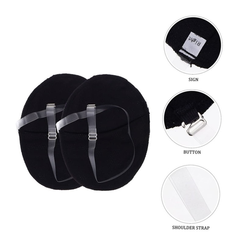 TOVINANNA 3sets Wearable Underarm Pads Polyester Travel Armpit Pads for