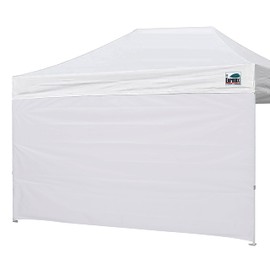 Eurmax USA Instant Canopy SunWall Camping Tent Tarp Shelter 10x15 Canopy Wall Sidewall Canopy Tent Sidewalls for Pop Up Canopy Tent,1 Pack Sidewall Only(White)