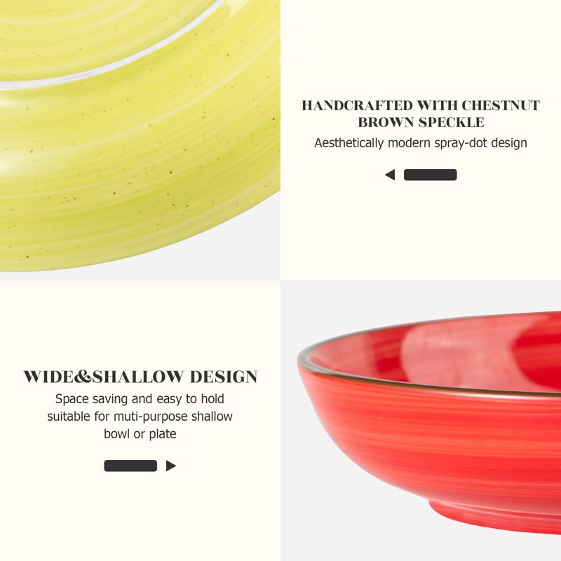 Y YHY Pasta Bowls Set of 6, 30 oz Ceramic