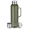 Insulated Vacuum Thermo Bottle 50oz with Cup lid Leakproof Stainless