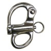Reinartz Snap Shackle 52 mm Long Stainless Steel V4A 1 Piece A4 Swivel Shackle Round Shackle D Shackle Connector Rope Wire Rope