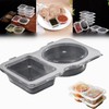 JOLAFUNBS 8 Set Double Compartment Snack Pot Reusable Snack Containers