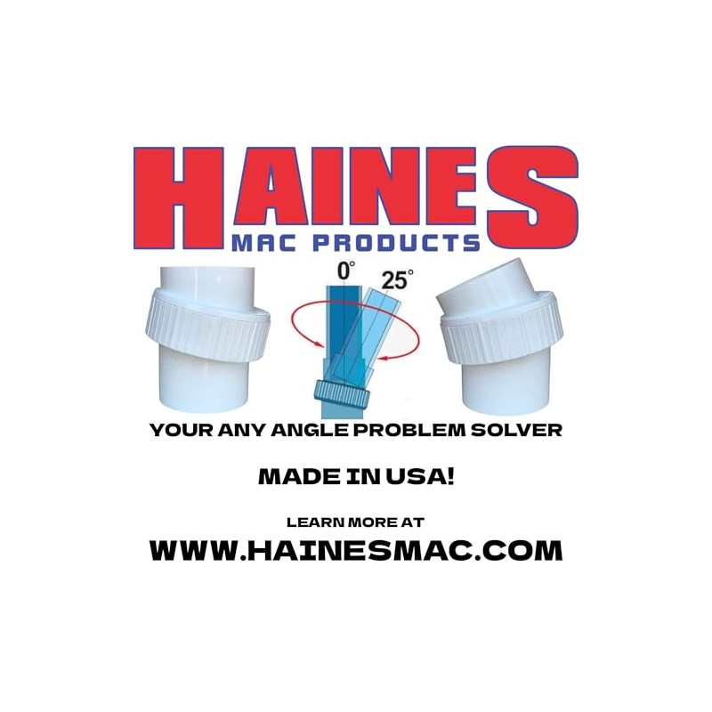 Haines Mac 4" Adjustable Angle 0-25 Degree Glue Joint Elbow