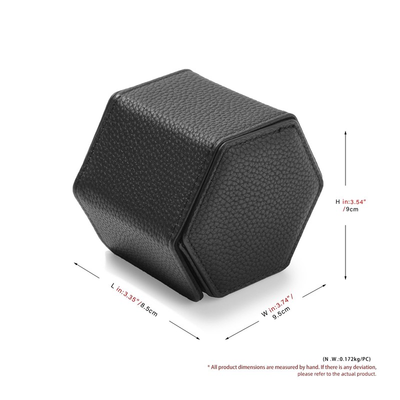 Oirlv B01801 Watch Case, 1 Piece, PU Leather, Mini, Portable,