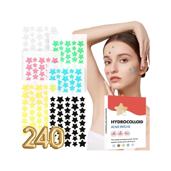 240 Parches Acné Espinillas Facial Absorbente Invisibles F Momento De