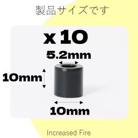 Increased Fire POM Spacers M5 5.2mm ID x 10mm OD x 10mm Thickness Non-Conductive Spacers Set of 10 Round Spacers Screw Standoffs