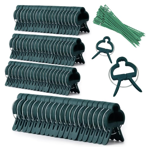 RAFIYU Pack of 120 Plant Clips, Plant Holders for Trellis