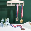 AHANDMAKER Wooden Medal Holder with 12 Hooks, 11.8 Inches/30 cm