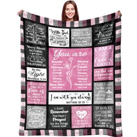 Christian Gifts for Women Blanket Inspirational Religious Soft Warm Flannel Christian Throw Blanket Brithday Gifts Spiritual Gifts for Women Men 80"x60"
