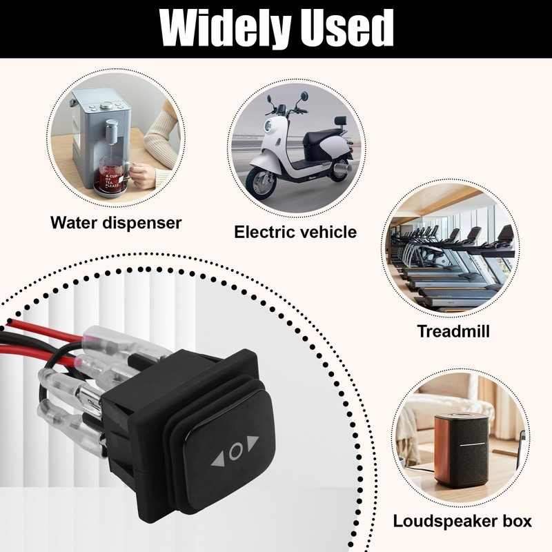 Self-Locking Waterproof Rocker Switch Polarity Reverse Switch Toggle Switch Micro
