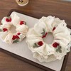 Cherry Embroidery Blossom Scrunchie, Exquisite Hand Embroidery Sparkle Satin Hair