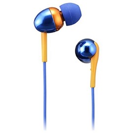 日立マクセル カナル型ヘッドホン(イヤホン) 「+FiT Aluminum」 (ブルー×オレンジ) MXH-CA220BO