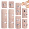 8 Pcs Reusable Compression Bandages with Clips, 5-15cm x 4.5M
