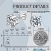 Delzzad Jewelry Moissanite Stud Earrings, Four-Prong S925 Sterling Silver Unisex