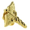 PinMart Classic Gold Plated Medical Caduceus Lapel Pin - 5