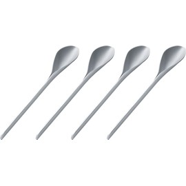Alessi IL CAFFE'ALESSI Set of 4 Coffee Spoons, 4.3 x 13.5 x 17.5 cm, Silver