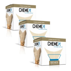 Chemex Bonded Filter - Natural Square - 100 ct - 3 Pack - Exclusive Packaging