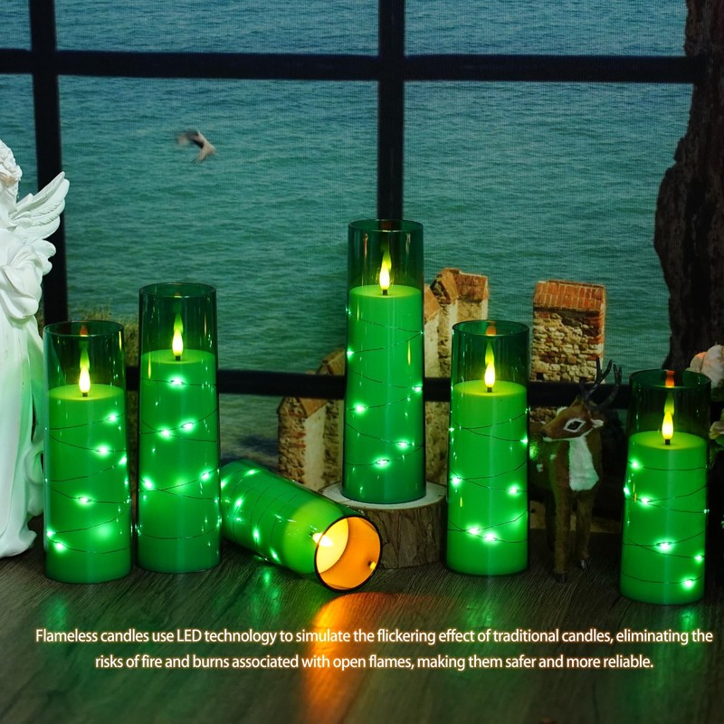 Nimiko Flickering Flameless LED Candles,Battery Operated Candles 9 Pcs with