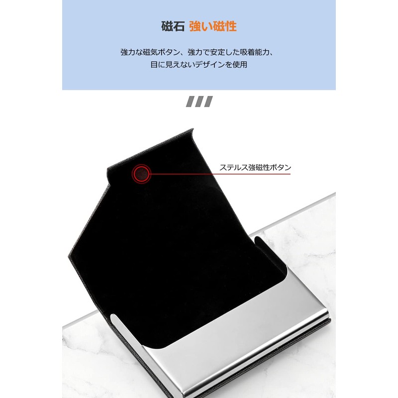 XIANGUO Business Name Card Holder, Unisex, Stainless Steel, Non-Breakable, 25