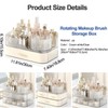 DASITON Makeup Organizer with Drawers and Rotating Makeup Brush Holder,Large