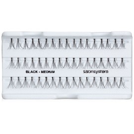 Salon System Individual Natural Apperance Medium Black Lashes