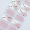 JMEOWIO Gel Nail Stickers French Tip Semi Cured Gel Nail