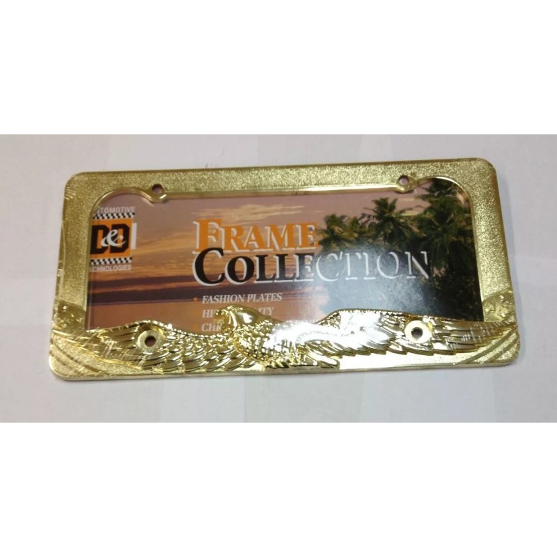 D&D EAGLE GOLD METAL LICENSE PLATE FRAME LPF-387G