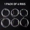 Dr.Fish 6PCS Sea Fishing Rigs Beach Casting, Clipped sea rig