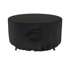 iBirdie Fire Pit Cover Round 44 inch Outdoor Waterproof and Weatherproof Heavy Duty 600D Patio Furniture Table Fireplaces Coffee Table Covers