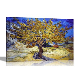 Artley Prints The Mulberry Tree By Vincent Van Gogh Canvas Wall Art l Ready to Hang l Landscape Pictures for Decoration l Landscape Artwork 30 x 20cm (12 x 8 inches) A4