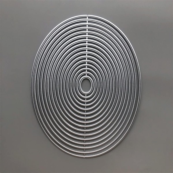 A Set Silver Oval Border Metal Cutting Dies for DIY